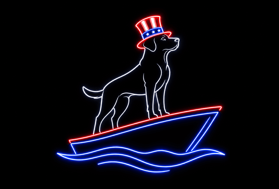 The Delilah logo — a dog standing on a boat